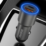 DUDAO R4PQ Car Charger 22.5W Universel Grå Cigartænder Hurtig opladning Automatisk
