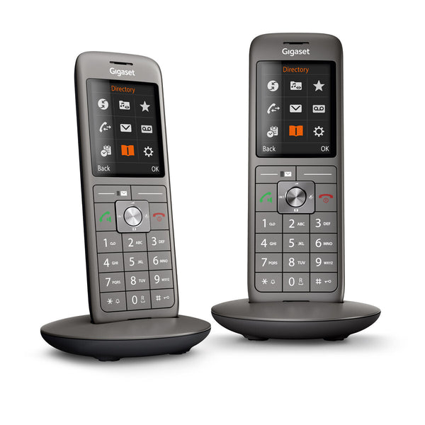 Gigaset CL660HX Duo Analog/DECT-telefon Nummervisning Anthracit