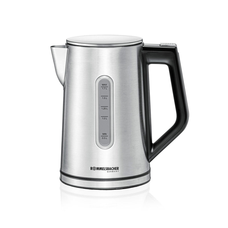 Rommelsbacher Wasserkocher WK 3000 elkedel 1,7 L 3000 W Sort, Rustfrit stål