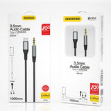 DUDAO audio cable USB-C - mini jack 3.5mm 1m gray L11PROT - Kabel - Audio/Multimedia USB-kabel USB C Grå