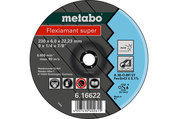 Metabo 616604000 slibeskive Rustfrit stål Slibehjul