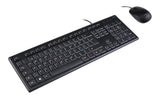 Deltaco Tastatur kit med mus, PAN-nordisk layout, USB, sort
