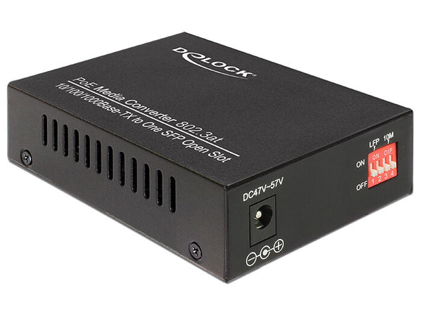 DeLOCK 86180 netværksomformer til medie 1000 Mbit/s Sort