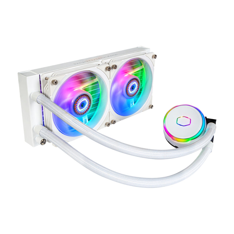 Cooler Master MasterLiquid PL240 Flux White Edition Computerkabinet Alt-i-en væskekøler 12 cm Hvid