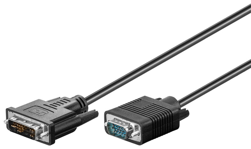 Goobay 50991 videokabel adapter 3 m DVI-I VGA (D-Sub) Sort