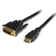 StarTech.com HDDVIMM3M videokabel adapter 3 m HDMI DVI-D Sort