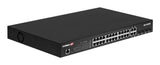 Edimax IGS-5428PLC netværksswitch Administreret L2 Gigabit Ethernet (10/100/1000) Strøm over Ethernet (PoE) 1U Sort