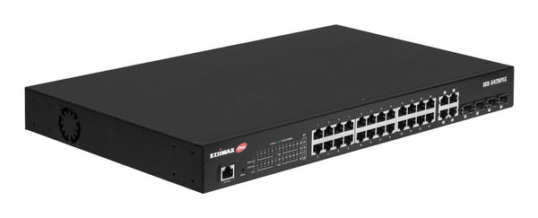 Edimax IGS-5428PLC netværksswitch Administreret L2 Gigabit Ethernet (10/100/1000) Strøm over Ethernet (PoE) 1U Sort