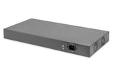Digitus DN-95343 netværksswitch Ikke administreret Fast Ethernet (10/100) Strøm over Ethernet (PoE) 1U Sort, Sølv