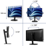 Philips 3000 series 24B2U3301D/00 computerskærm 61,2 cm (24.1") 1920 x 1200 pixel WUXGA LCD Sort