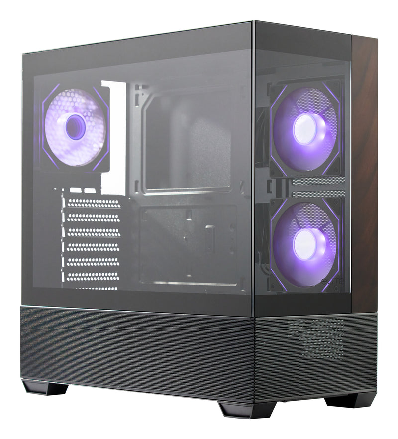 Cooler Master Elite 690 Wood Midi Tower Sort