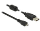 DeLOCK 1m, USB 2.0-A/USB 2.0 Micro-B USB-kabel USB A Micro-USB B 0,48 Gbit/sek. Sort