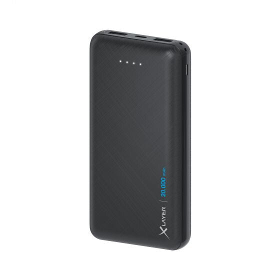 XLayer 217283 powerbank Lithium polymer (LiPo) 20000 mAh Sort