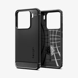 Spigen Rugged Armor mobiltelefon etui 16,1 cm (6.36") Cover Sort