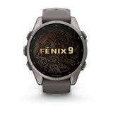 Garmin fēnix 9 3,3 cm (1.3") AMOLED 43 mm Digital 416 x 416 pixel Berøringsskærm Titanium Wi-Fi GPS (satellit)