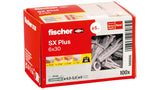 Fischer 568006 skrueanker og vægudtag 100 stk Udvidelsesanker 30 mm