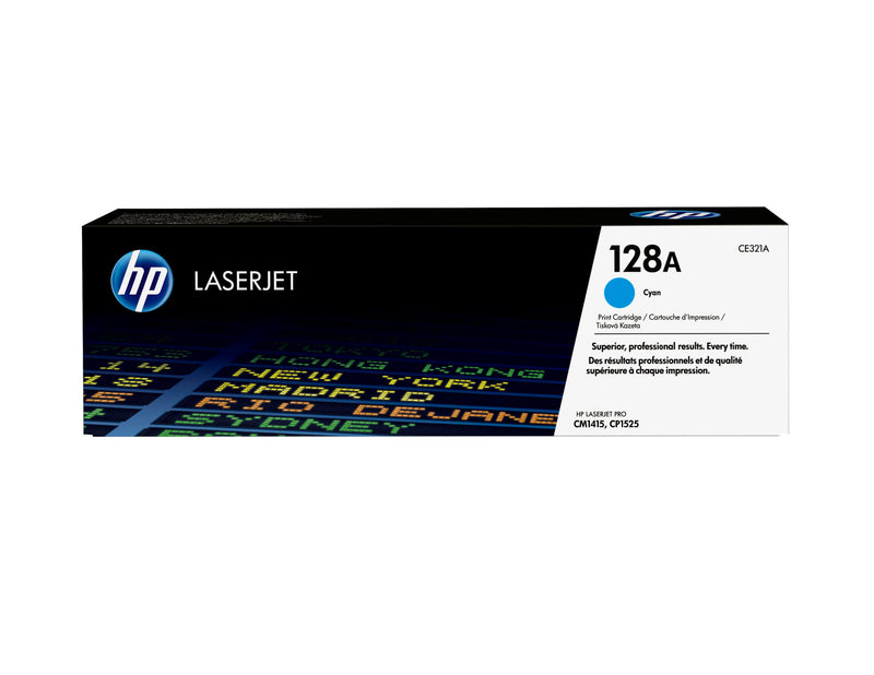 HP Original 128A LaserJet-tonerpatron, cyan
