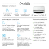 HP ScanJet Pro 2000 s2 Skanner med papir-tilførsel 600 x 600 dpi A4 Sort, Hvid
