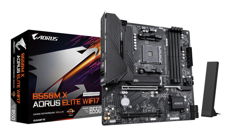 GIGABYTE B550M X AORUS ELITE WIFI7 AMD B550 Stik AM4 micro ATX
