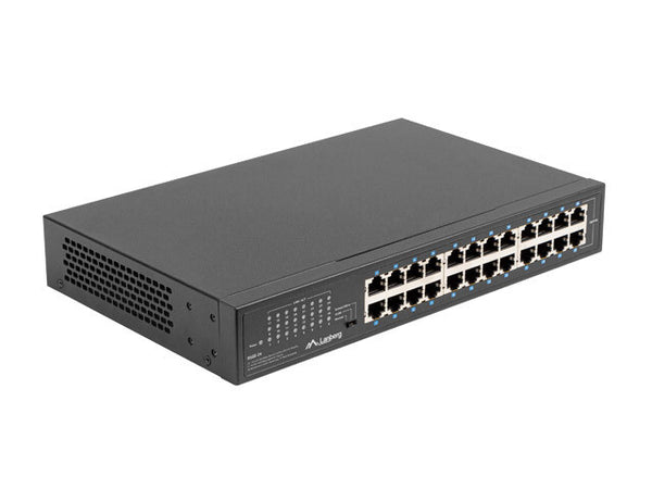 Lanberg RSGE-24 netværksswitch Ikke administreret Gigabit Ethernet (10/100/1000) 1U Sort