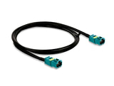 DeLOCK 91470 koaxial kabel 1 m Mini FAKRA Z dual Sort, Blå