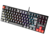 Tracer Blade 87 tastatur Spil USB QWERTY Engelsk Sort, Grå, Rød