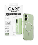 PanzerGlass CARE™ by ® Urban Explorer Case Transparent m. Hvid MagSafe iPhone 17