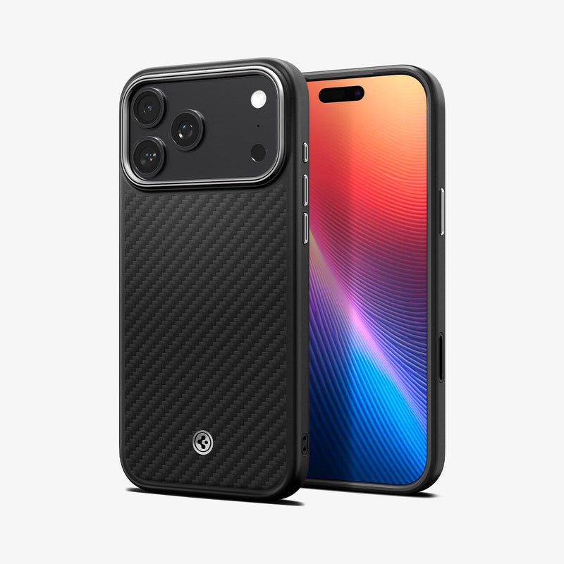 Spigen Enzo Aramid T (MagFit) mobiltelefon etui 17,5 cm (6.9") Cover Sort, Sølv