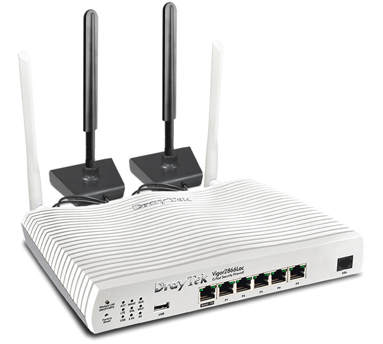 DrayTek Vigor 2866L trådløs router Gigabit Ethernet Dual-band (2,4 GHz / 5 GHz) 4G Hvid