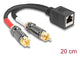 DeLOCK 88172 lydkabel 0,2 m RJ-45 2 x RCA Sort