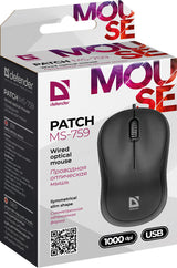 Defender PATCH MS-759 mus Kontor Ambidextrous USB Type-A Optisk 1000 dpi