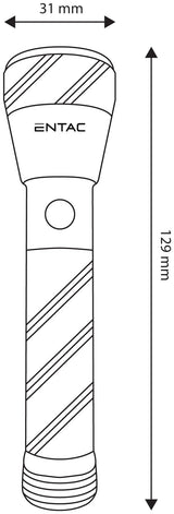 Entac EFL-1W-ALU lommelygte Sort Hånd lommelygte LED