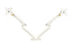 BakkerElkhuizen BE Flexible Dual 88,9 cm (35") Skrivebord Hvid
