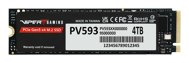 Patriot Memory PV593 4 TB M.2 PCI Express 5.0 NVMe 3D TLC NAND