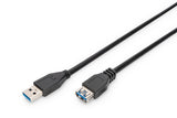 Digitus AK-300203-018-S USB-kabel USB 3.2 Gen 1 (3.1 Gen 1) 1,8 m USB A Sort