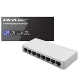 Qoltec 52248 netværksswitch Ikke administreret Hvid