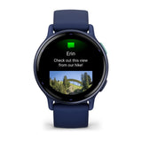 Garmin Vivoactive 5 3,05 cm (1.2") AMOLED 42 mm Digital 390 x 390 pixel Berøringsskærm Blå Wi-Fi GPS (satellit)