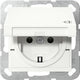 GIRA System 55 stikkontakt Schuko Hvid