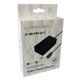 LC-Power LC-NB-PRO-65-C strømadapter og vekselret Indendørs 65 W Sort