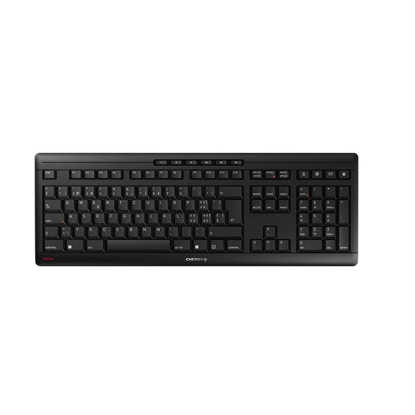 CHERRY Stream Wireless tastatur Universel RF trådløs + USB QWERTZ Schweizisk Sort
