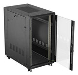 Lanberg FF01-6022-12B stativ 22U Fritstående reol Sort