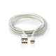 Nedis CCTB39300AL10 kabel til mobiltelefon Aluminium 1 m USB A Lightning