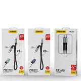 DUDAO L10C USB-C to 23cm. - Digital/Daten USB-kabel 0,23 m USB C 100 W Sort, Grå